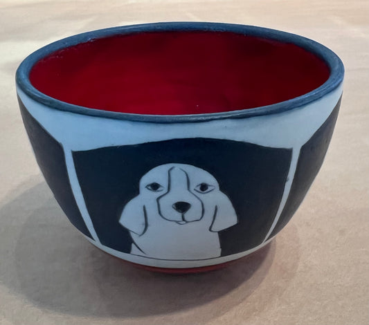 Dogs on Tea Bowl 3”x3”