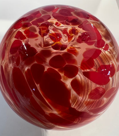 Stemless Wine Glass Red by Cory Ballis