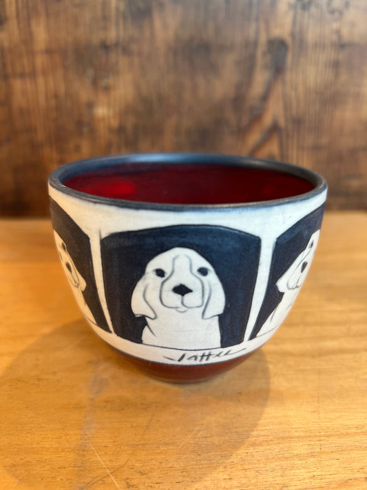 Dogs on Tea Bowl 3”x3”